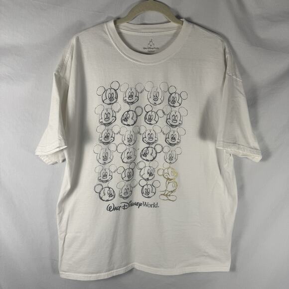 Vintage Mickey Mouse White XL T-shirt Walt Disney World Size Extra Large, Y2K - Picture 1 of 7